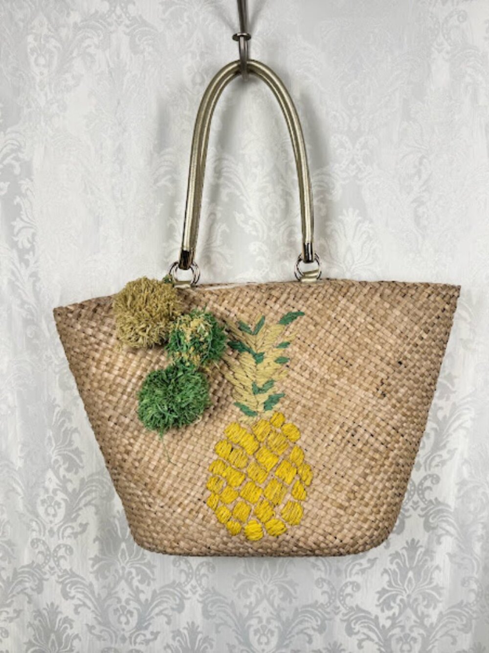 Straw Studios Pineapple Seagrass Tote.